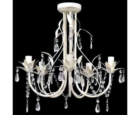 Lampă de plafon suspendată, candelabru cristal, elegant, 5 becuri, 4 image