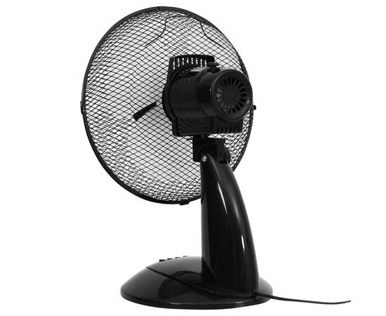 Ventilator de masă cu 3 viteze, negru, 30 cm, 40 w, 4 image