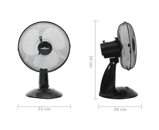 Ventilator de masă cu 3 viteze, negru, 30 cm, 40 w, 9 image