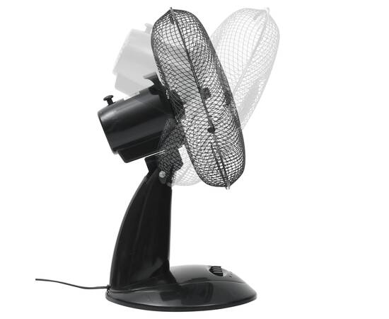 Ventilator de masă cu 3 viteze, negru, 30 cm, 40 w, 5 image