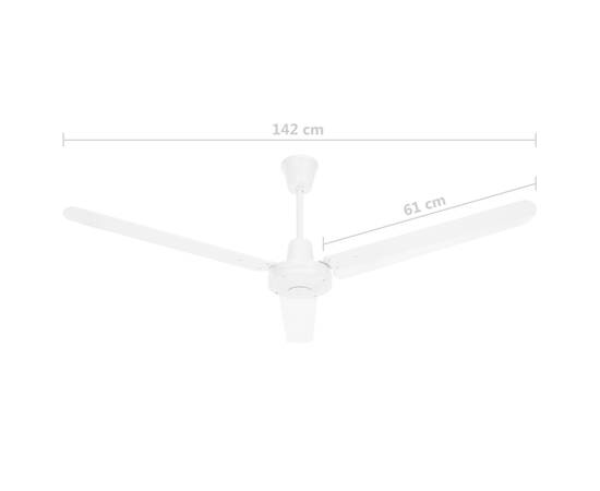 Ventilator de tavan, alb, 142 cm, 8 image