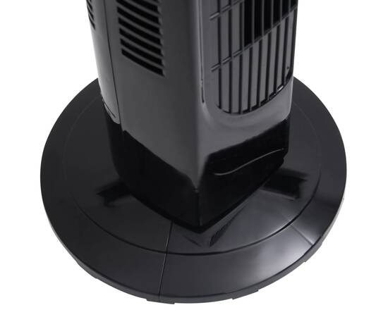 Ventilator turn cu telecomandă și temporizator negru Φ24x80 cm, 5 image
