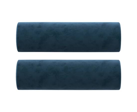 Perne decorative, 2 buc., albastru, Ø15x50 cm, catifea, 2 image