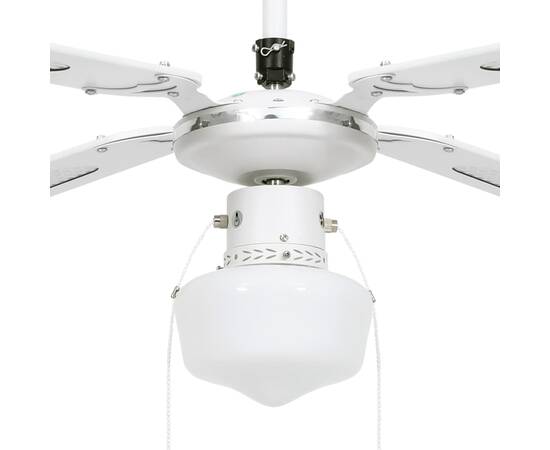 Ventilator de tavan cu iluminare, alb, 106 cm, 9 image