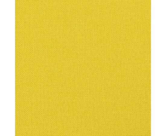Bancă, galben deschis, 100x75x76 cm, material textil, 7 image