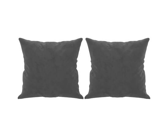 Perne decorative, 2 buc., negru, 40x40 cm, catifea, 2 image