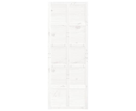 Ușă de hambar, alb, 80x1,8x214 cm, lemn masiv de pin, 5 image