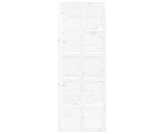 Ușă de hambar, alb, 80x1,8x214 cm, lemn masiv de pin, 4 image