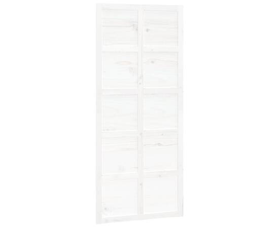 Ușă de hambar, alb, 90x1,8x214 cm, lemn masiv de pin, 2 image