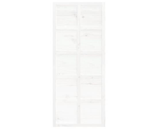 Ușă de hambar, alb, 90x1,8x214 cm, lemn masiv de pin, 4 image