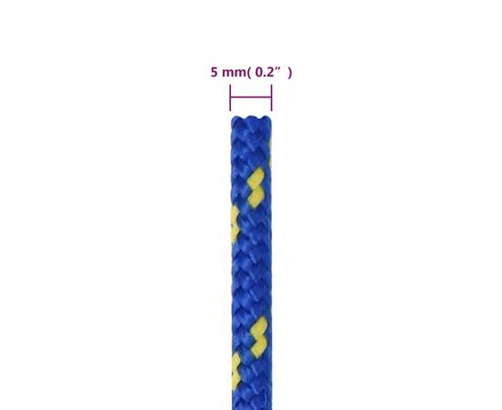 Frânghie de barcă, albastru, 5 mm, 25 m, polipropilenă, 6 image