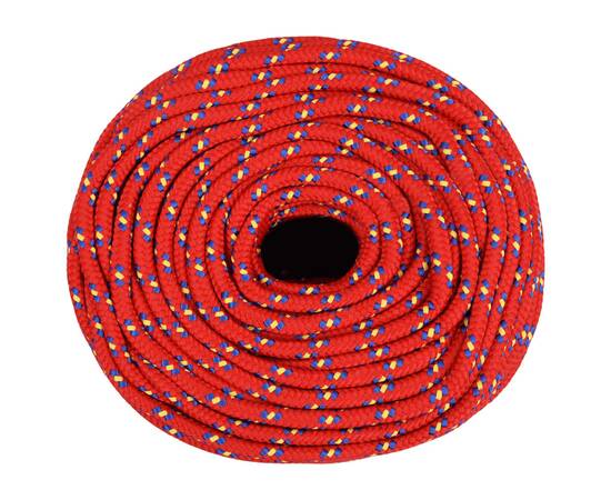 Frânghie de barcă, roșu, 10 mm, 25 m, polipropilenă, 3 image