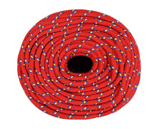 Frânghie de barcă, roșu, 6 mm, 50 m, polipropilenă, 3 image