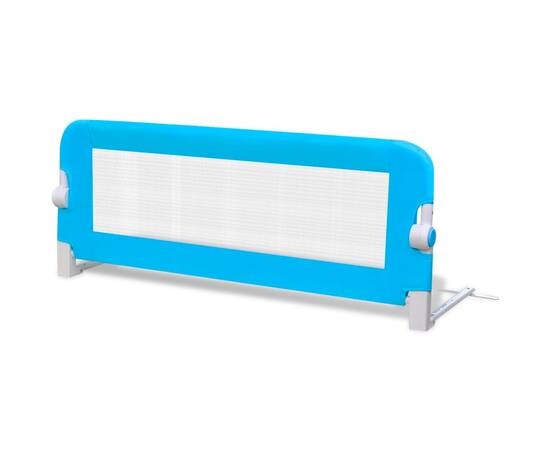 Balustradă de siguranță pentru pat copil, albastru, 102x42 cm, 2 image