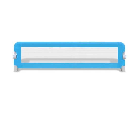 Balustradă de siguranță pentru pat copil, albastru, 150x42 cm, 3 image