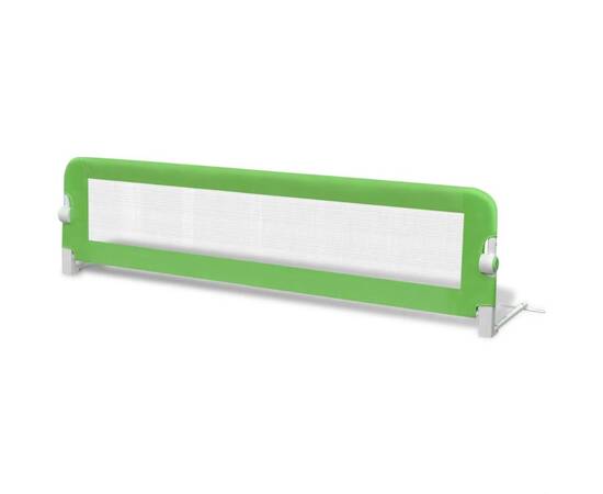 Balustradă de siguranță pentru pat de copil, verde, 150x42 cm, 2 image
