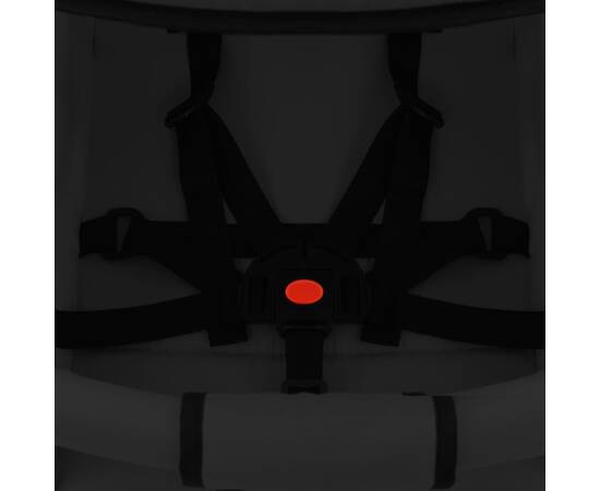 Landou/cărucior pliabil copii 2-în-1, negru, oțel, 2 image
