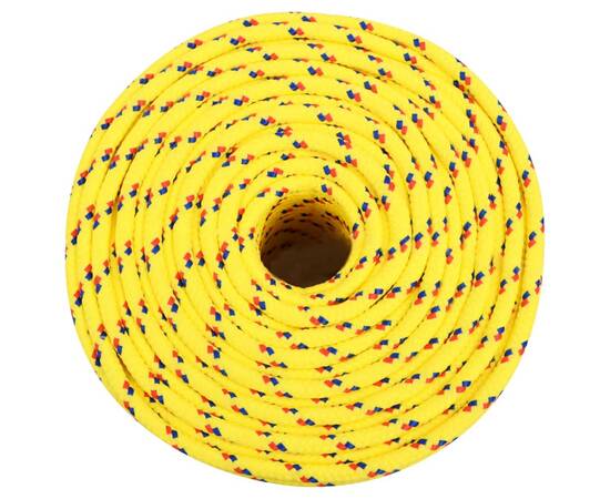 Frânghie de barcă, galben, 10 mm, 500 m, polipropilenă, 3 image