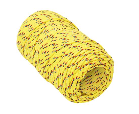 Frânghie de barcă, galben, 2 mm, 100 m, polipropilenă, 3 image