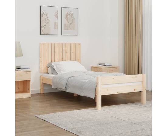 Tăblie de pat pentru perete, 95,5x3x60 cm, lemn masiv de pin