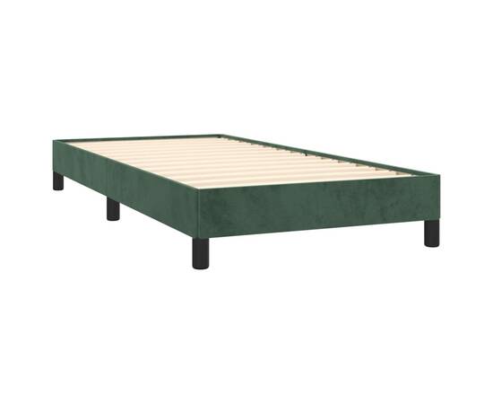 Cadru de pat, verde închis, 80x200 cm, catifea, 4 image