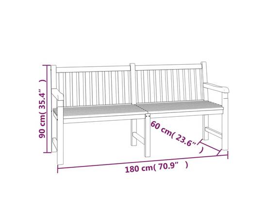 Set de masă pentru grădină, lemn masiv de tec, 3 piese, 9 image