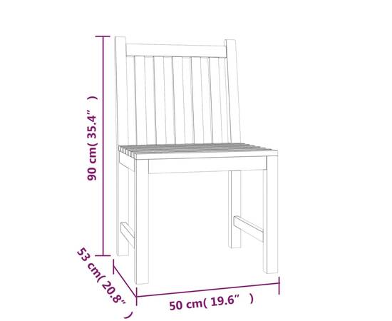 Set de sufragerie de grădină, lemn masiv de tec, 5 piese, 11 image