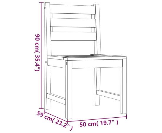 Set masă pentru grădină, lemn masiv de tec, 5 piese, 9 image