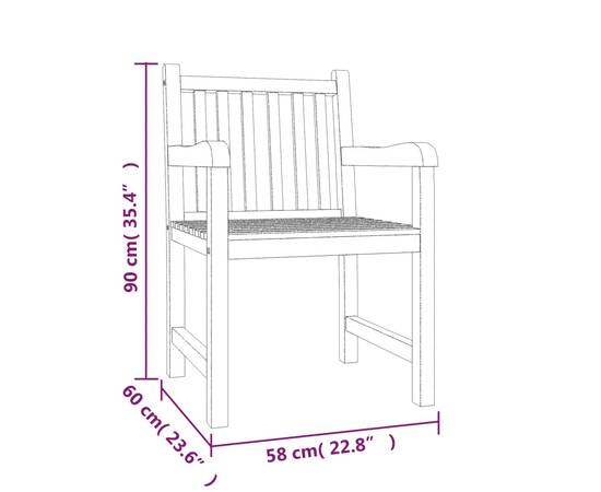 Set mobilier pentru grădină, 4 piese, lemn masiv de tec, 11 image