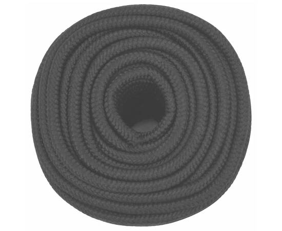 Frânghie de barcă, negru complet, 12 mm, 250 m, polipropilenă, 3 image