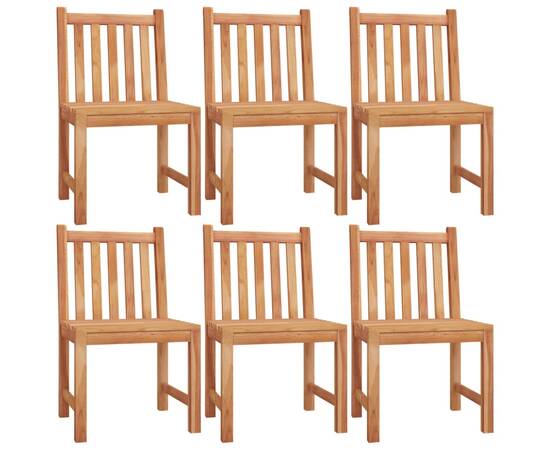 Set mobilier de grădină, 7 piese, lemn masiv de tec, 4 image