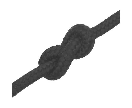 Frânghie de lucru, negru, 6 mm, 250 m, polipropilenă, 5 image