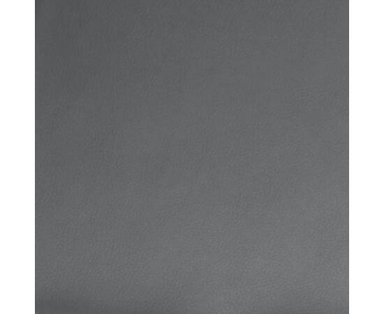 Scaun de relaxare, gri, 55x64x80 cm, piele artificială, 7 image
