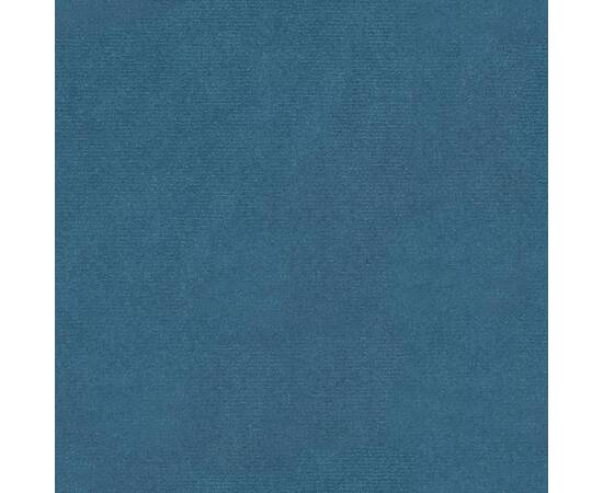 Bancă, albastru, 80x45x60 cm, catifea, 6 image