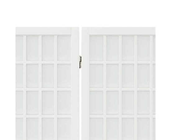 Paravan pliabil de cameră 3 panouri alb 120x170 cm stil japonez, 5 image