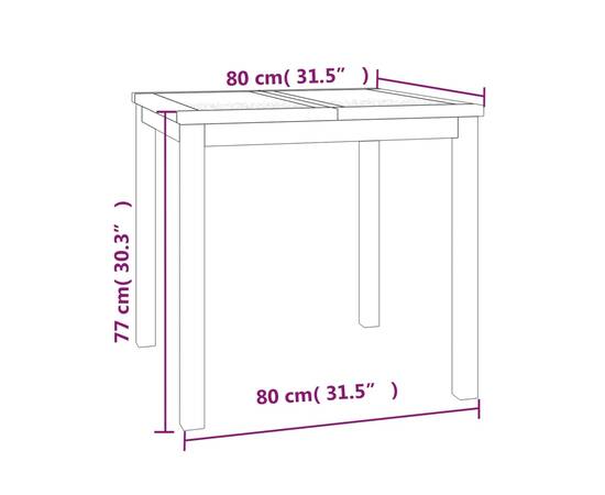 Set de sufragerie de grădină, lemn masiv de tec, 5 piese, 10 image