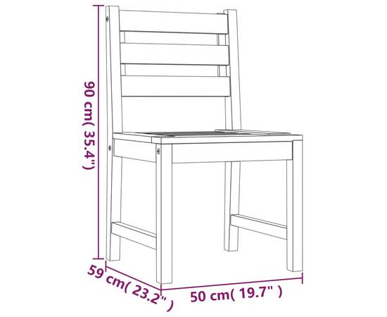 Set de sufragerie de grădină, lemn masiv de tec, 5 piese, 9 image