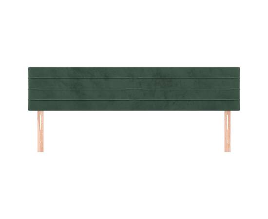 Tăblii de pat, 2 buc, verde închis, 90x5x78/88 cm, catifea, 3 image