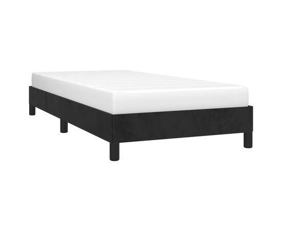 Cadru de pat, negru, 80x200 cm, catifea, 3 image