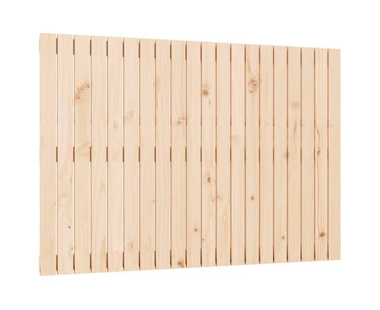Tăblie de pat pentru perete, 127,5x3x90 cm, lemn masiv de pin, 2 image