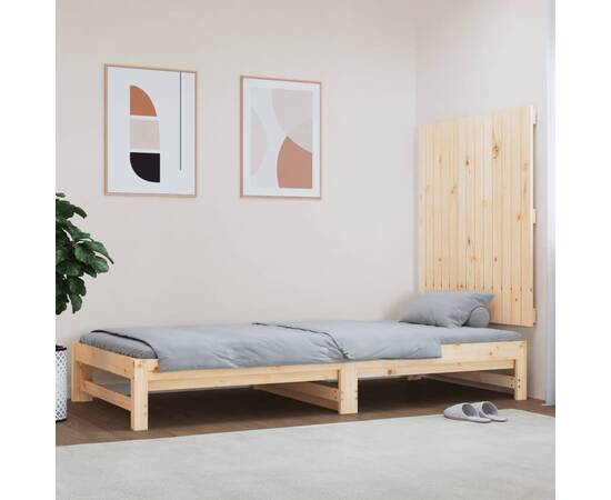 Tăblie de pat pentru perete, 82,5x3x90 cm, lemn masiv de pin