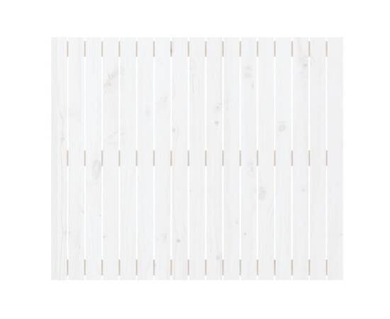 Tăblie de pat pentru perete, alb, 108x3x90 cm, lemn masiv pin, 4 image