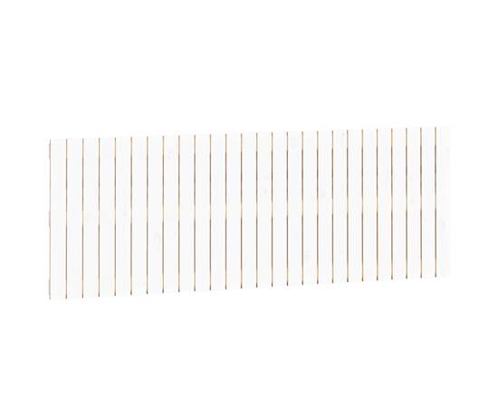 Tăblie de pat pentru perete, alb, 166x3x60 cm, lemn masiv pin, 2 image