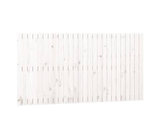 Tăblie de pat pentru perete, alb, 166x3x90 cm, lemn masiv pin, 2 image
