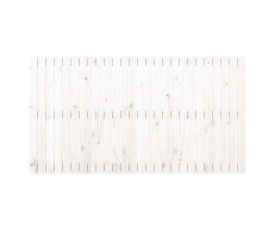 Tăblie de pat pentru perete, alb, 166x3x90 cm, lemn masiv pin, 4 image