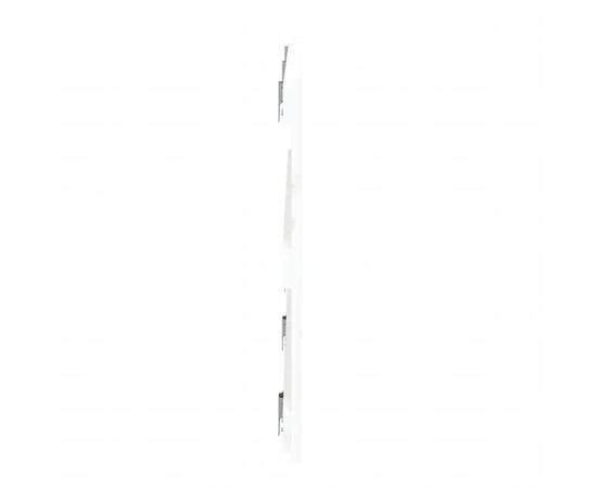 Tăblie de pat pentru perete, alb, 185x3x60 cm, lemn masiv pin, 5 image