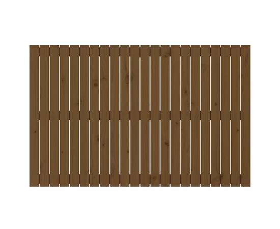 Tăblie de pat pentru perete, maro miere, 140x3x90 cm, lemn pin, 4 image