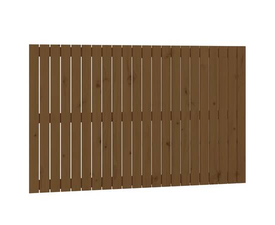 Tăblie de pat pentru perete, maro miere, 140x3x90 cm, lemn pin, 2 image