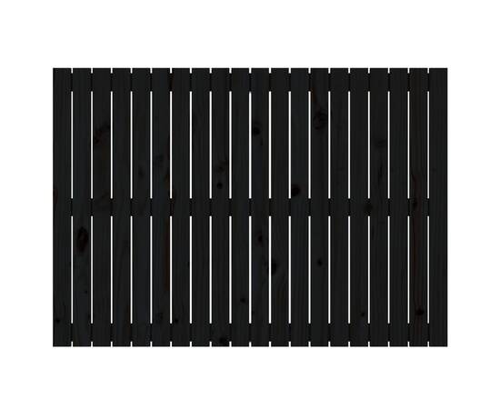 Tăblie de pat pentru perete, negru, 127,5x3x90 cm, 4 image