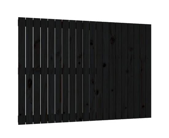 Tăblie de pat pentru perete, negru, 127,5x3x90 cm, 2 image